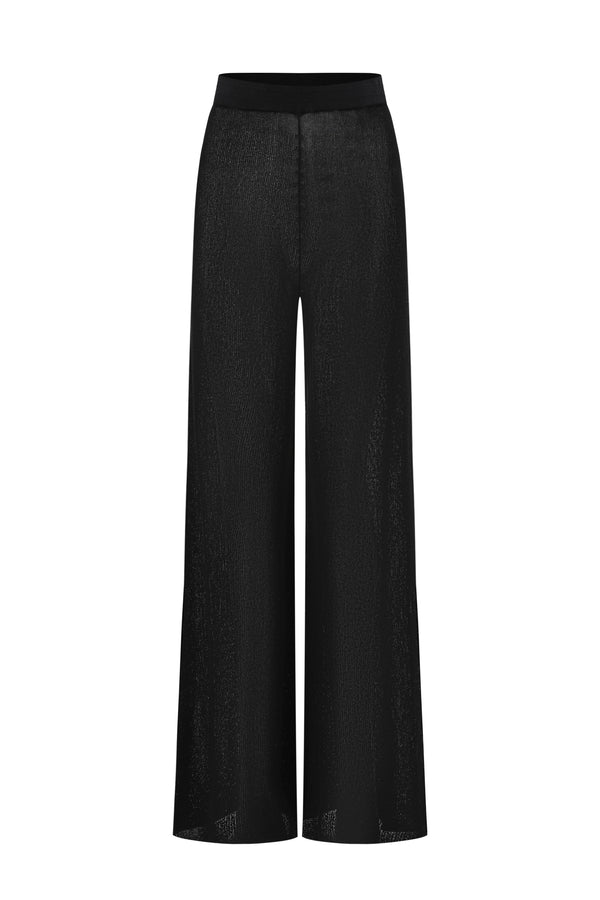 SWAYING/KNIT seamless straight pants SW24SS3B54 black PS83